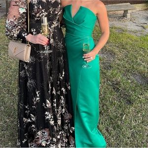 Emerald Green Strapless Evening Gown (JAY GODFREY)